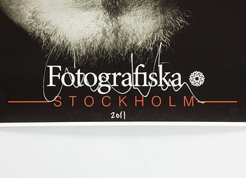 Albert Watson, affisch, "Dawid Bowie, New York City, 1996", piment print, Fotografiska, 2011, signerad.