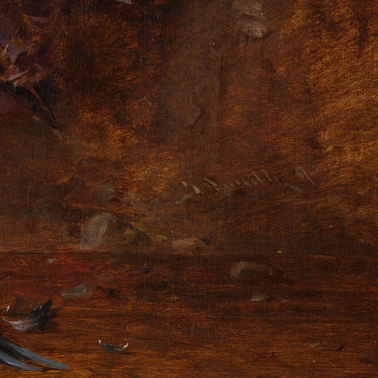 Henrik Theodor Lundh, Still life with birds.