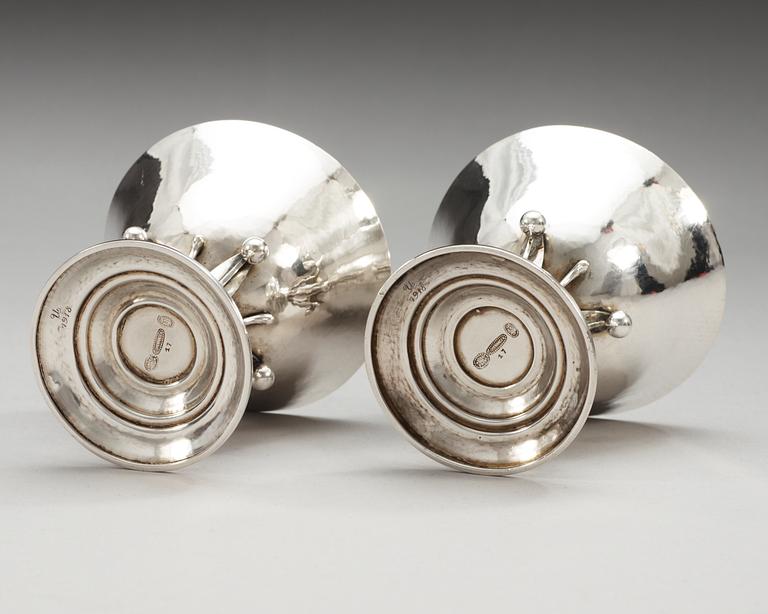 GEORG JENSEN, skålar, 1 par, Köpenhamn 1915-32.