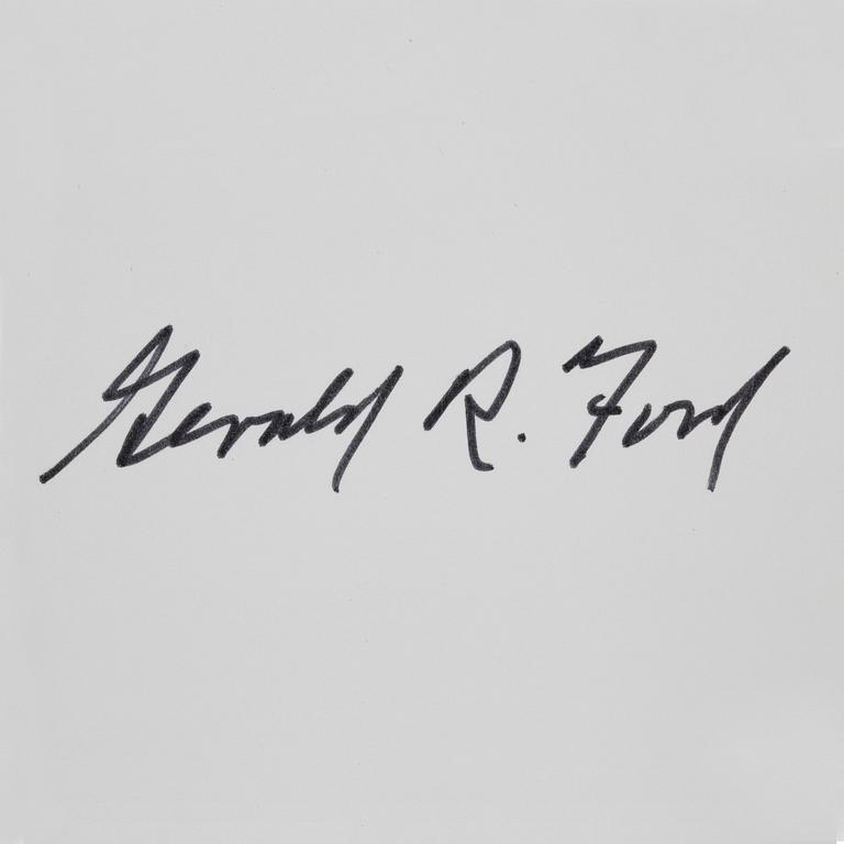 GERALD FORD(1913-2006), autograf daterad 1/18 -93.