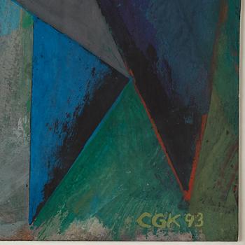 C Göran Karlsson, tempera on paper, signed and dated -93.