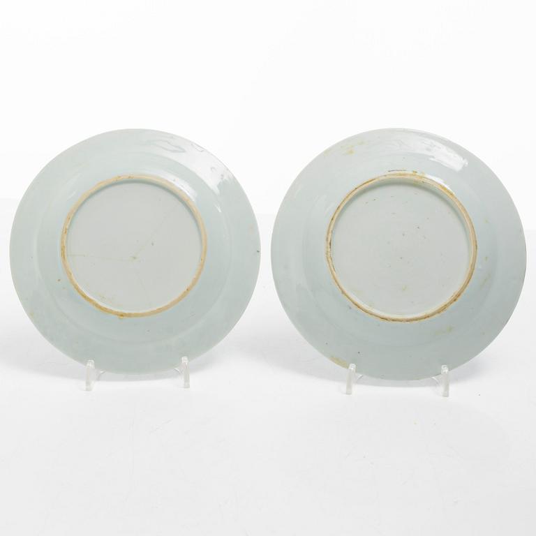 Servisdelar, 10 st, kompaniporslin, Kina, Qingdynastin, Qianlong (1736-95).