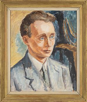 Birger Simonsson, oil on paper-panel, signed BS.