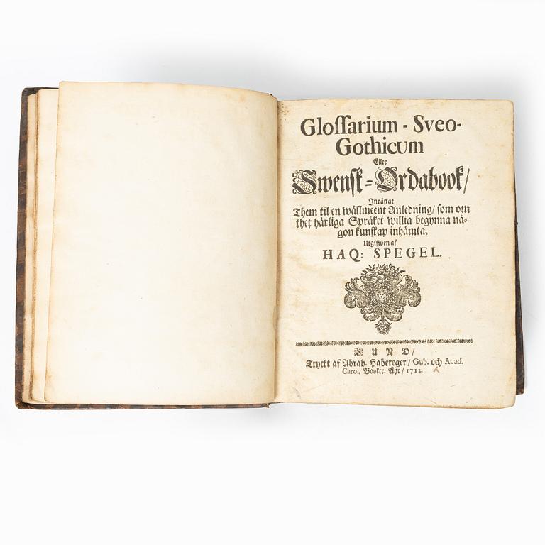 Proveniens: Thore Virgin, 1712.