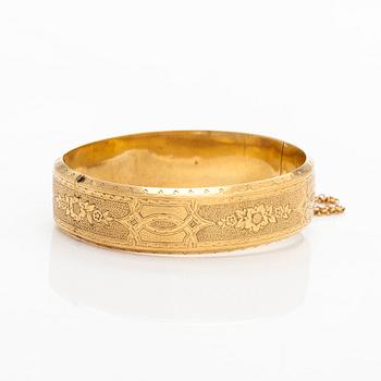 An 18K gold bangle, Anders Wilhelm Felixzon, Loviisa, Finland 1869.