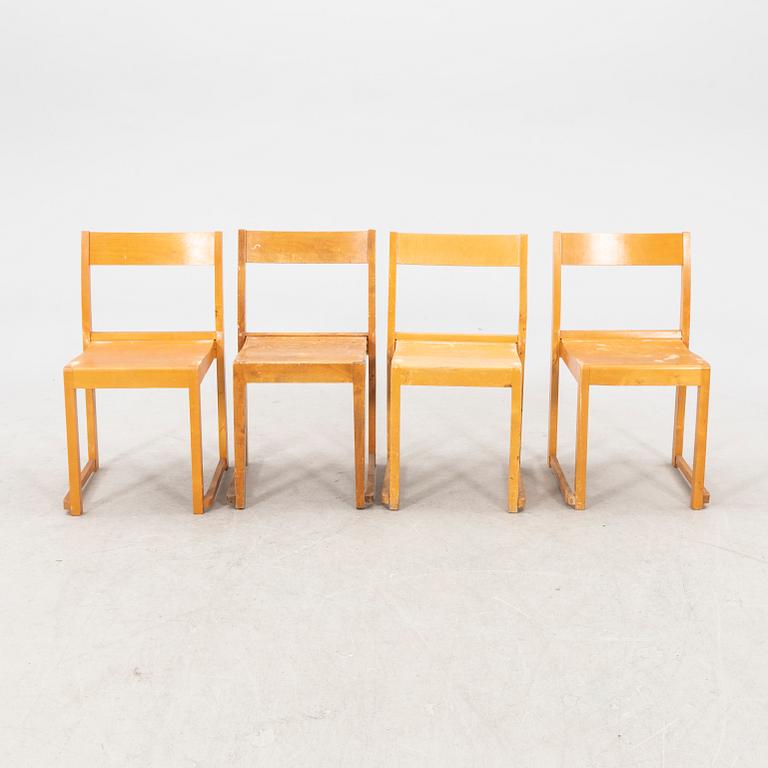 Sven Markelius, chairs, 8 pieces, "Orkesterstolen", mid/second half of the 20th century.