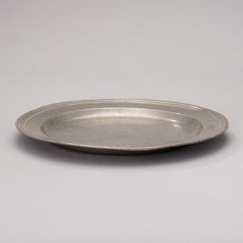 A FINNISH PEWTER DISH, Bengt Christian Ståhlström, Turku 1715.