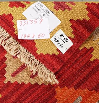 A Kilim runner carpet, c. 197 x 60 cm.