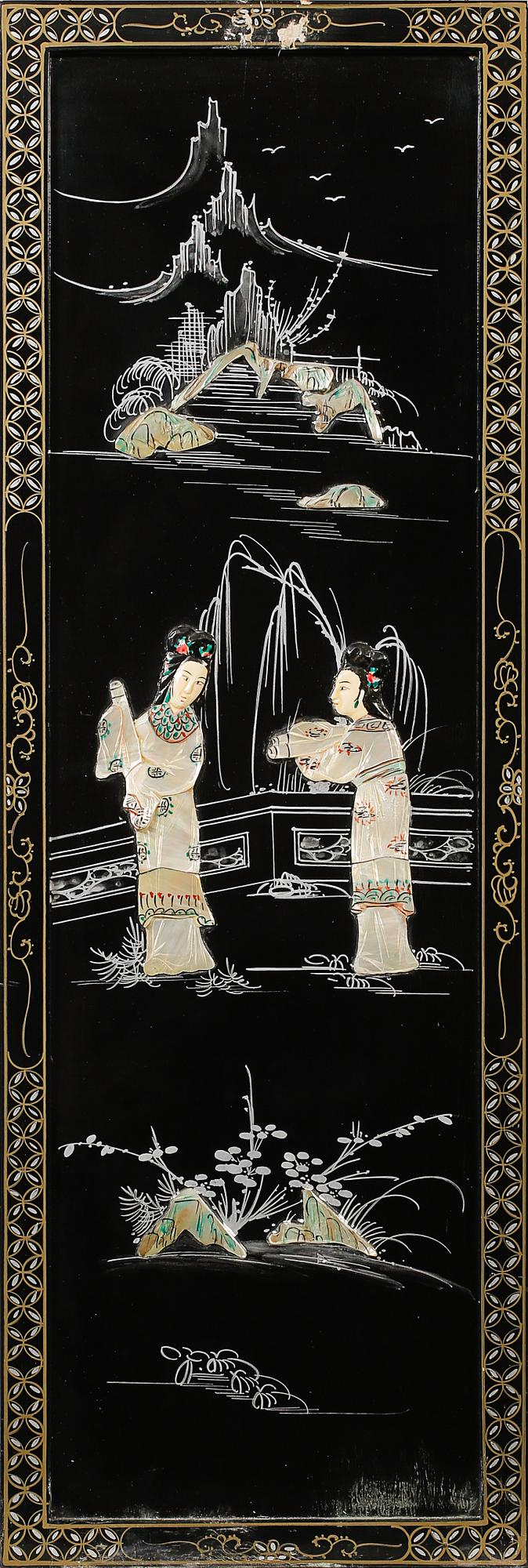 VÄGGPLAKETTER, 4 st, Kina, 1900-tal.