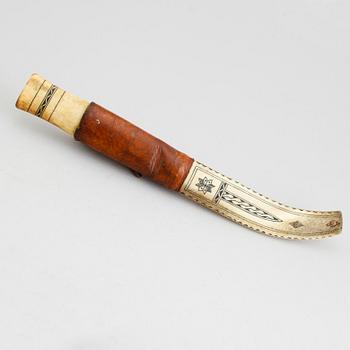 SAMEKNIV, läder och ben, 1900-talets första hälft.