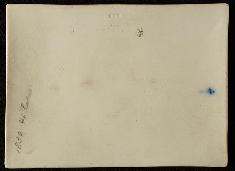 PLAKETT, porslin. Tyskland, 1800-talets första del. Märke. Vy över "München".