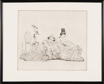 Unto Koistinen, etching, signed and dated 1981, numrerad 8/10.