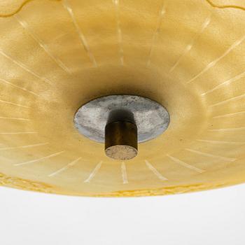 Taklampa, Swedish Modern, Orrefors, 1940-tal.