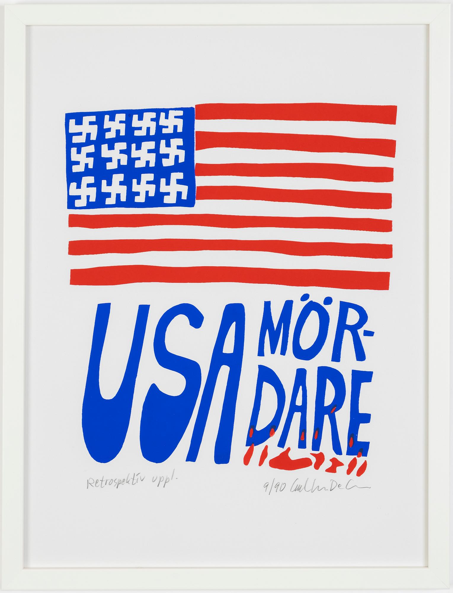Carl Johan De Geer, "USA mördare".