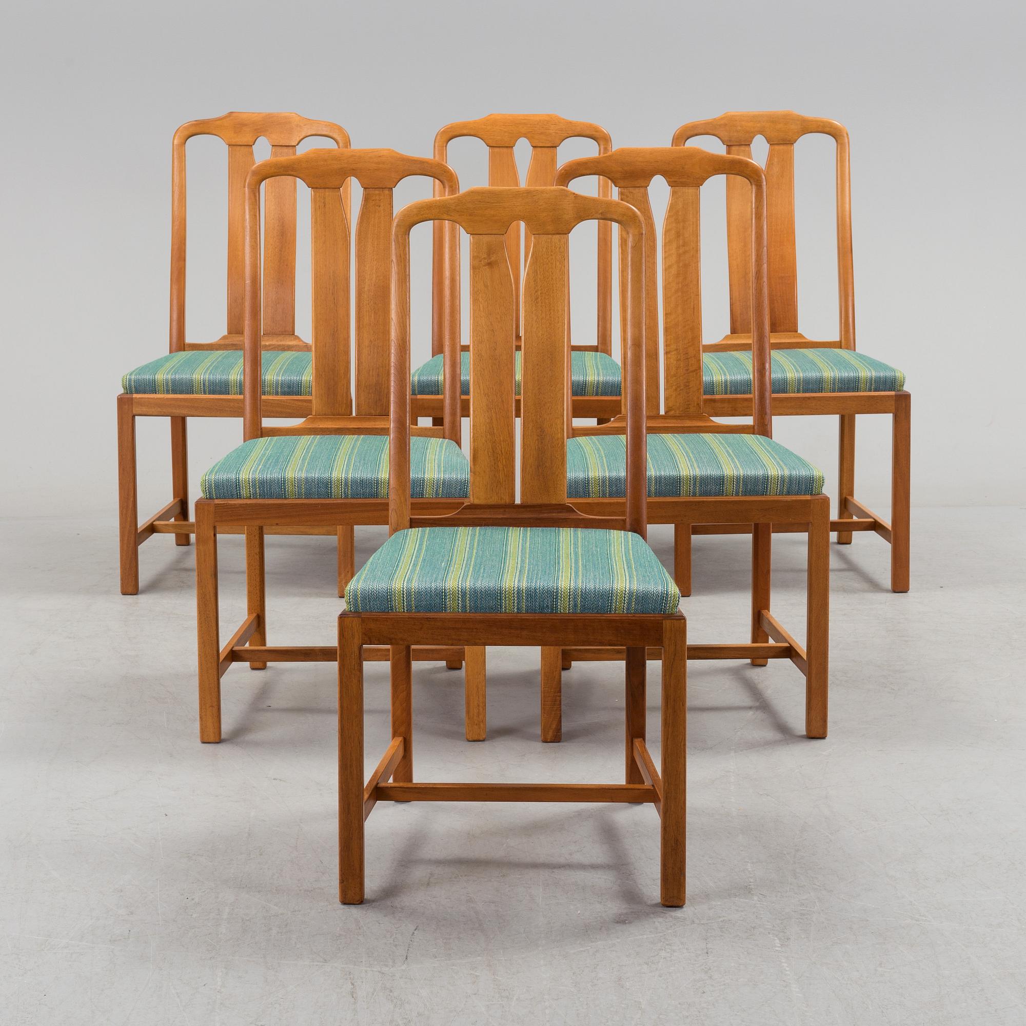 CARL MALMSTEN, Matgrupp, 7 delar, "Ambassadör", Åfors möbelfabrik.