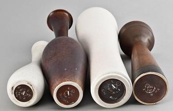 VASER, 4 st, stengods, Carl Harry Stålhane samt Gunnar Nylund Rörstrand.