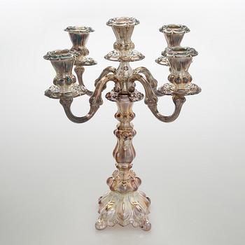 Kandelaber, barockstil, silver, Kultakeskus, Tavastehus 2007-2008.