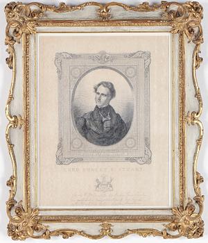 GRAVYR, 1800-talets första hälft. Ram i nyrokoko.