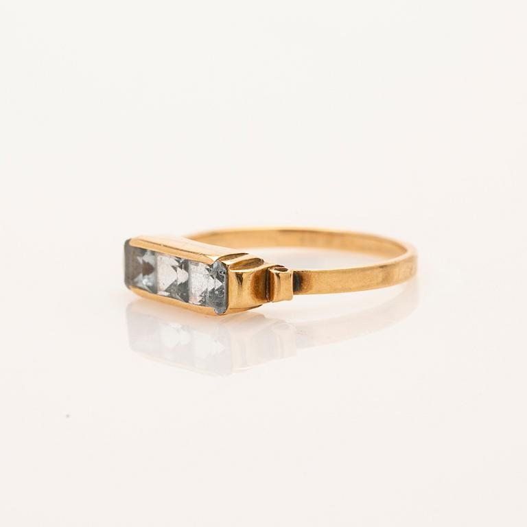 Ring, 18K guld, Hugo Olsson, Helsingborg, 1953.