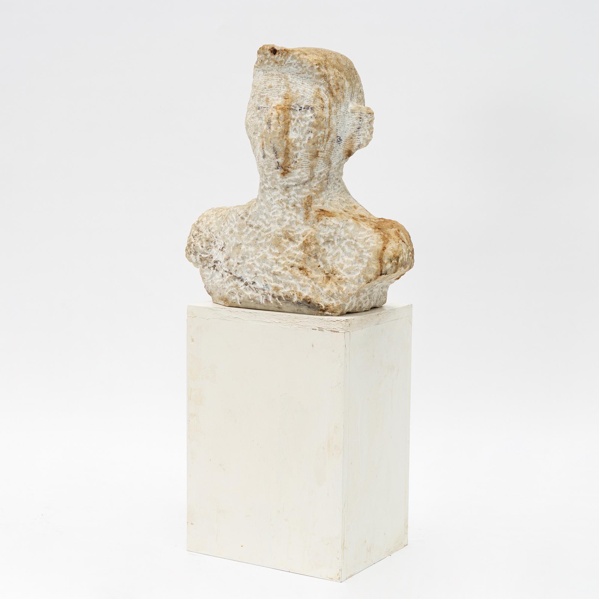 A stone sculpture, 20th century.