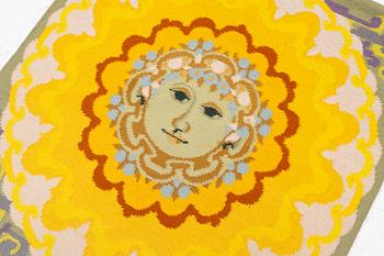 Björn Wiinblad, a wall tapestry, 'Sun Small', Loom Art Collection, Portugal, 1976, c. 118 x 113 cm.