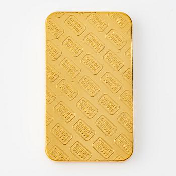 Gold bar, 24K gold, weight 100 g.