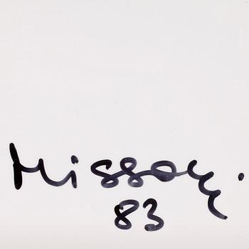 OTTAVIO MISSONI, multipel, textil på plexiglas, signerad och numrerad 5/6, daterad -83.