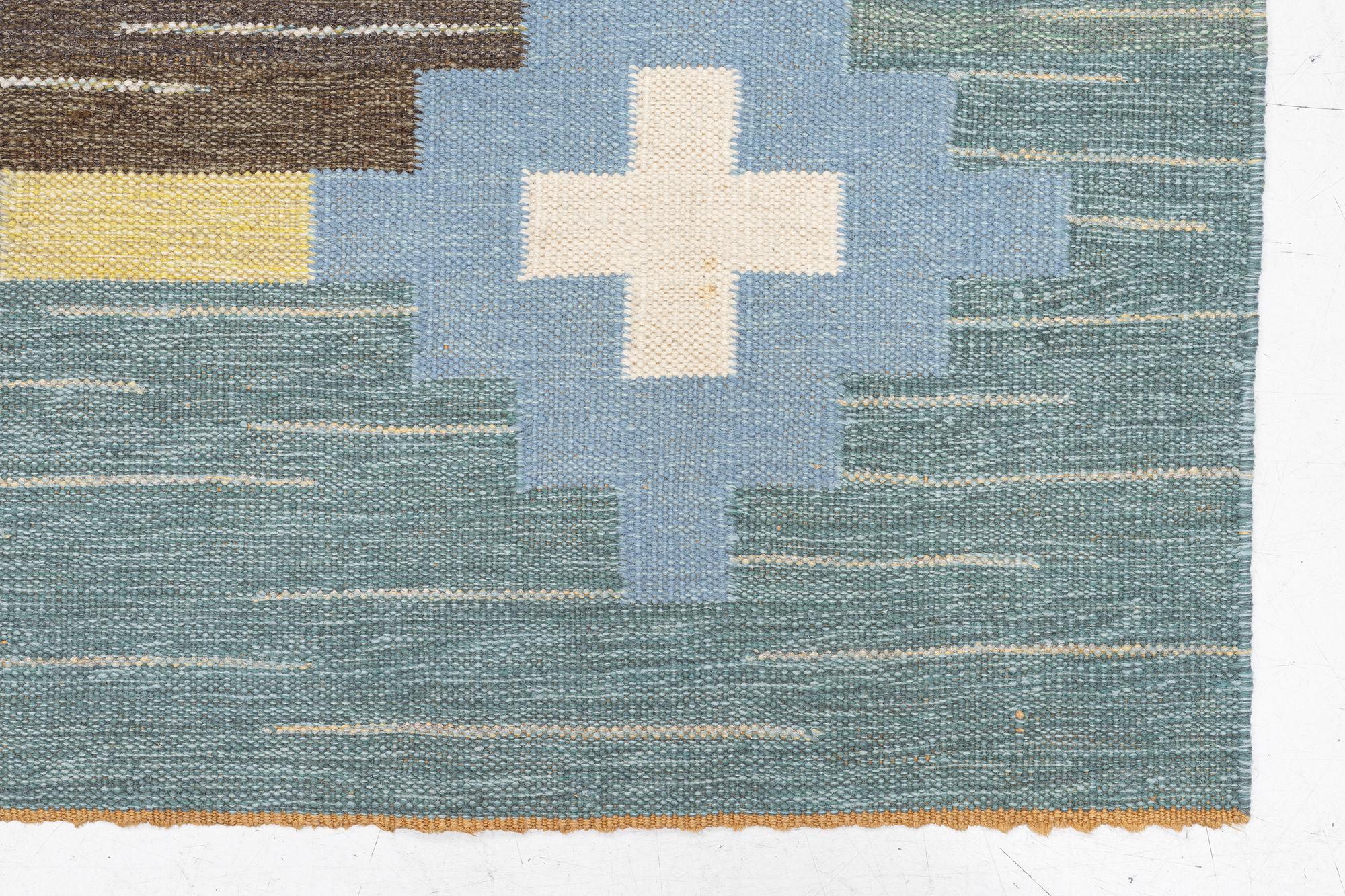 Rug, flat weave, signed GS, approx. 300 x 200 cm.