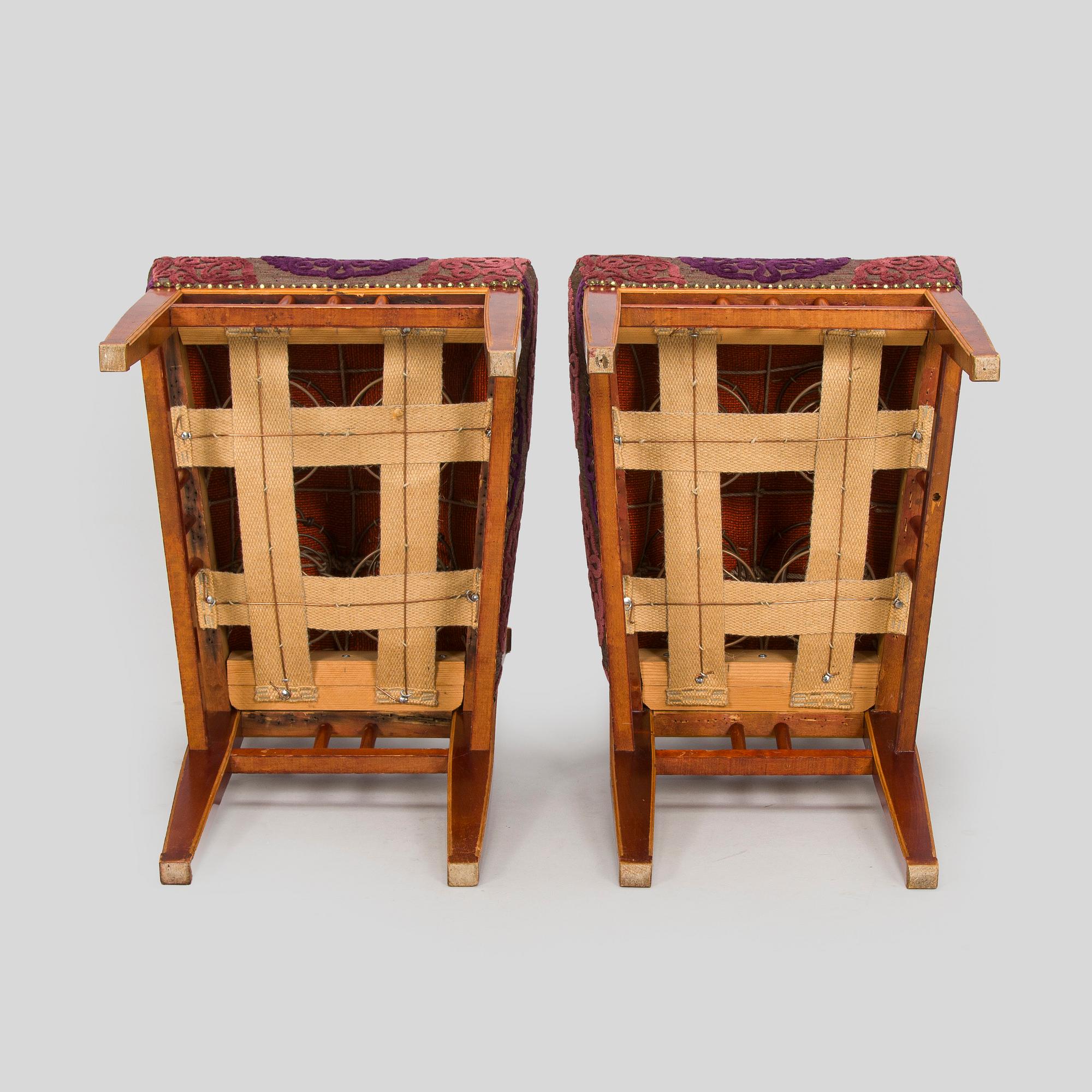 A 3-piece furniture suite, made to order for a private home, early 20th century.