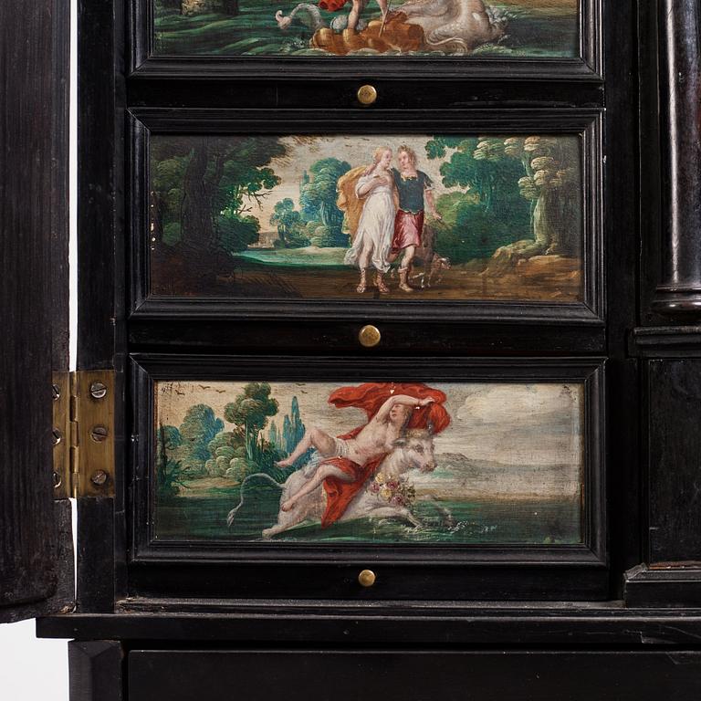 A Baroque landscape cabinet, presumably Flemish, second half of the 17th century.