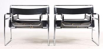 FÅTÖLJER ett par, efter Marcel Breuer, "Wassily"/"B3".