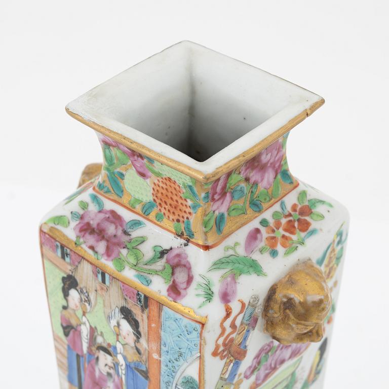 A Canton famille rose Vase, 19th Century.