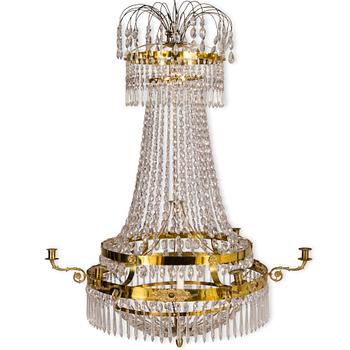 15. A MID 19TH CENTURY CHANDELIER.