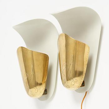 Harald Notini, a pair of wall lamps model "8596", Arvid Böhlmarks Lampfabrik, Stockholm, 1940s-50s.