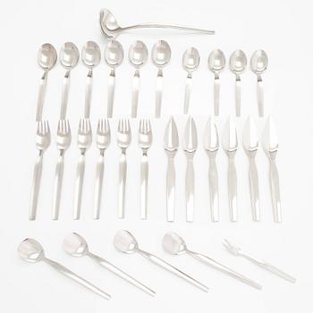 Tapio Wirkkala, a 28-piece set of 'Caravelle' steel cutlery, Hopeakeskus Oy Finland.