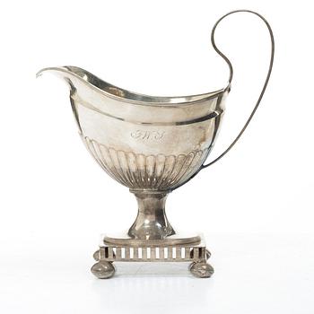 A Finnish Empire silver cream jug, mark of Lars Broman, Porvoo (1797–1843).