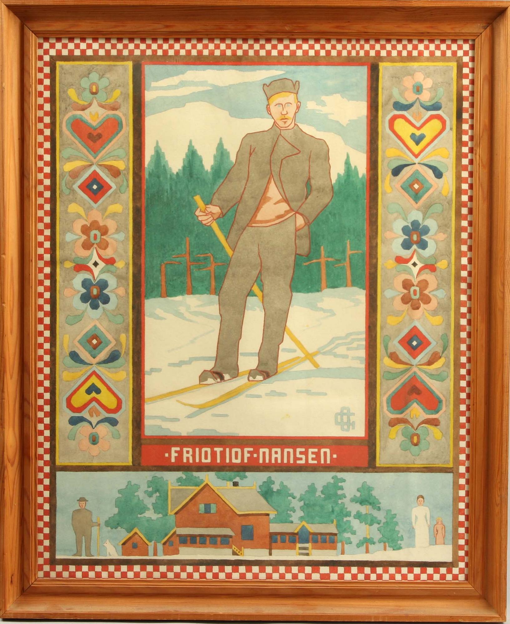 OKÄND KONSTNÄR, Norge, 1900-tal, akvareller, 2 st, monogramsign OG.