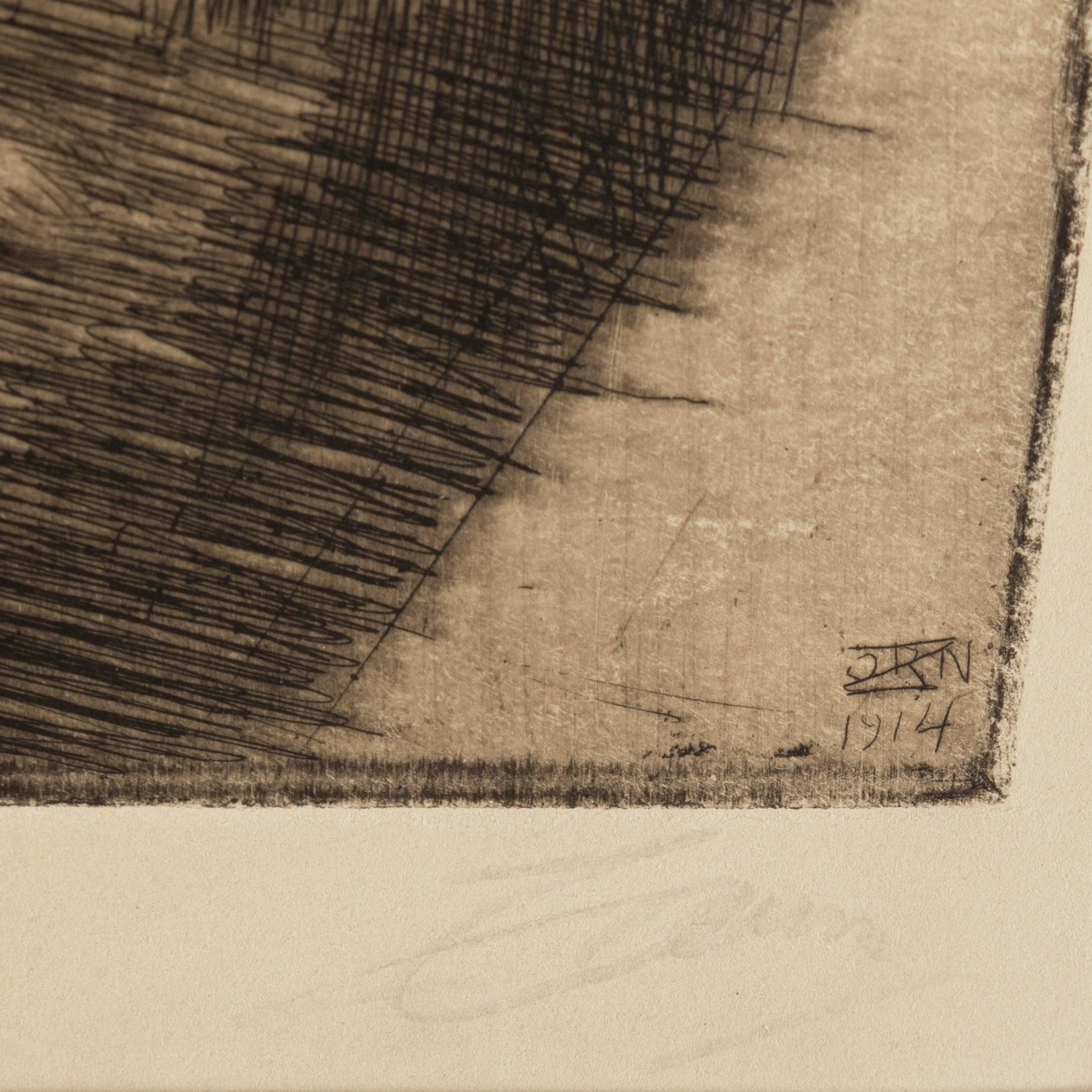 Anders Zorn, etching, 1914, signed in pencil.