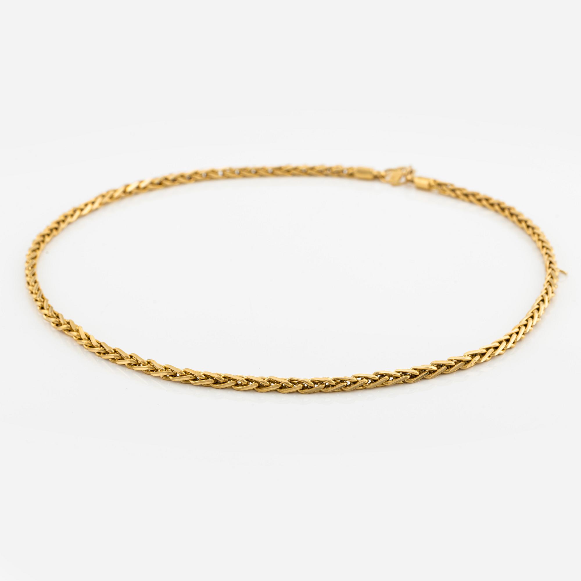 Halskedja. 22K guld.