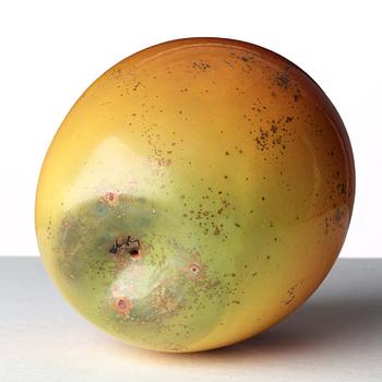 Hans Hedberg, a faience sculpture of an apple, Biot, France.
