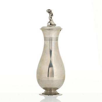 Sylvia Stave, a lidded vase model 5295, C.G. Hallberg, Stockholm, 1931.