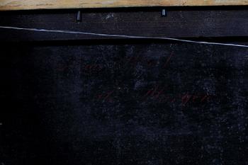 OKÄND KONSTNÄR, olja på plåt, sign a tergo Mathias Albert Margen?, 1800-tal.