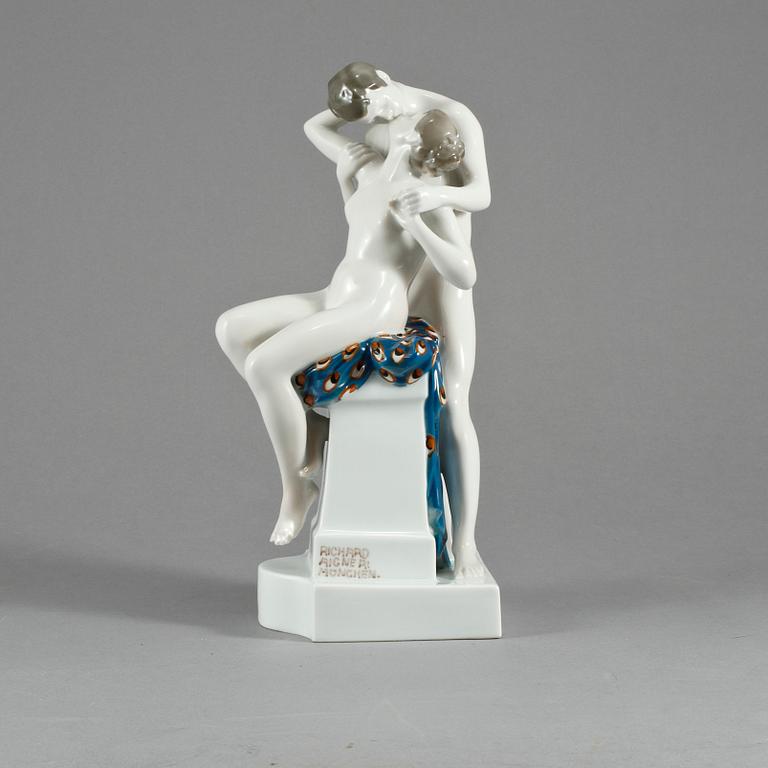 FIGURIN, porslin, signerad Richard Aigner, Rosenthal, München, 1900-talets andra hälft.