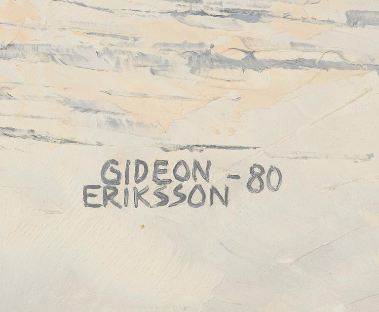 GIDEON ERIKSSON, olja på pannå, sign och dat 1980.