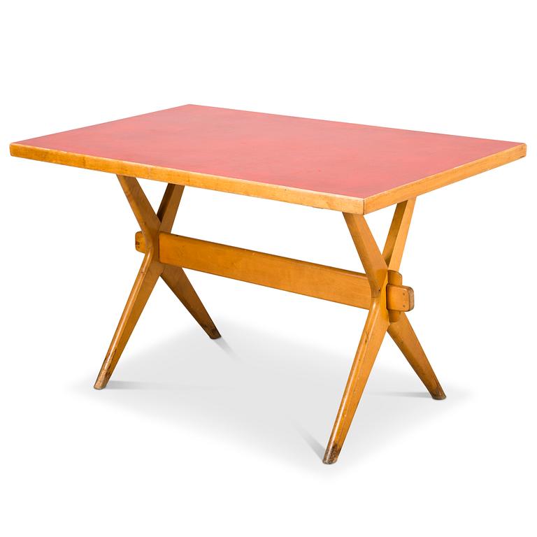 Ilmari Tapiovaara, A 1940s X-LEGGED TABLE for Keravan Puuteollisuus, Finland.