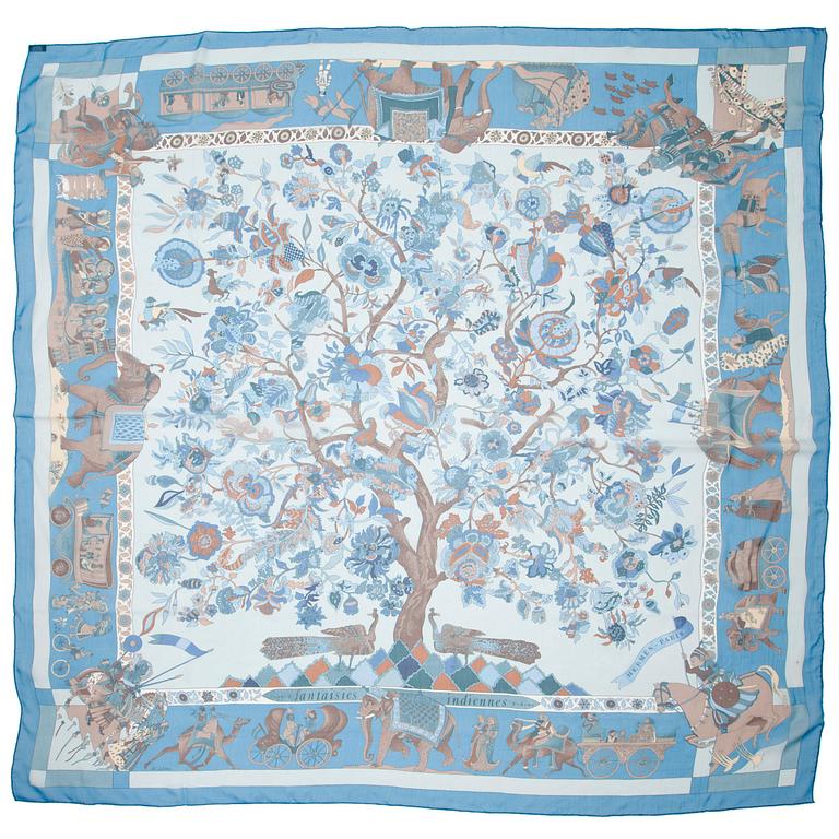 HERMÈS, a silk scarf, "Fantaisies Indiennes".