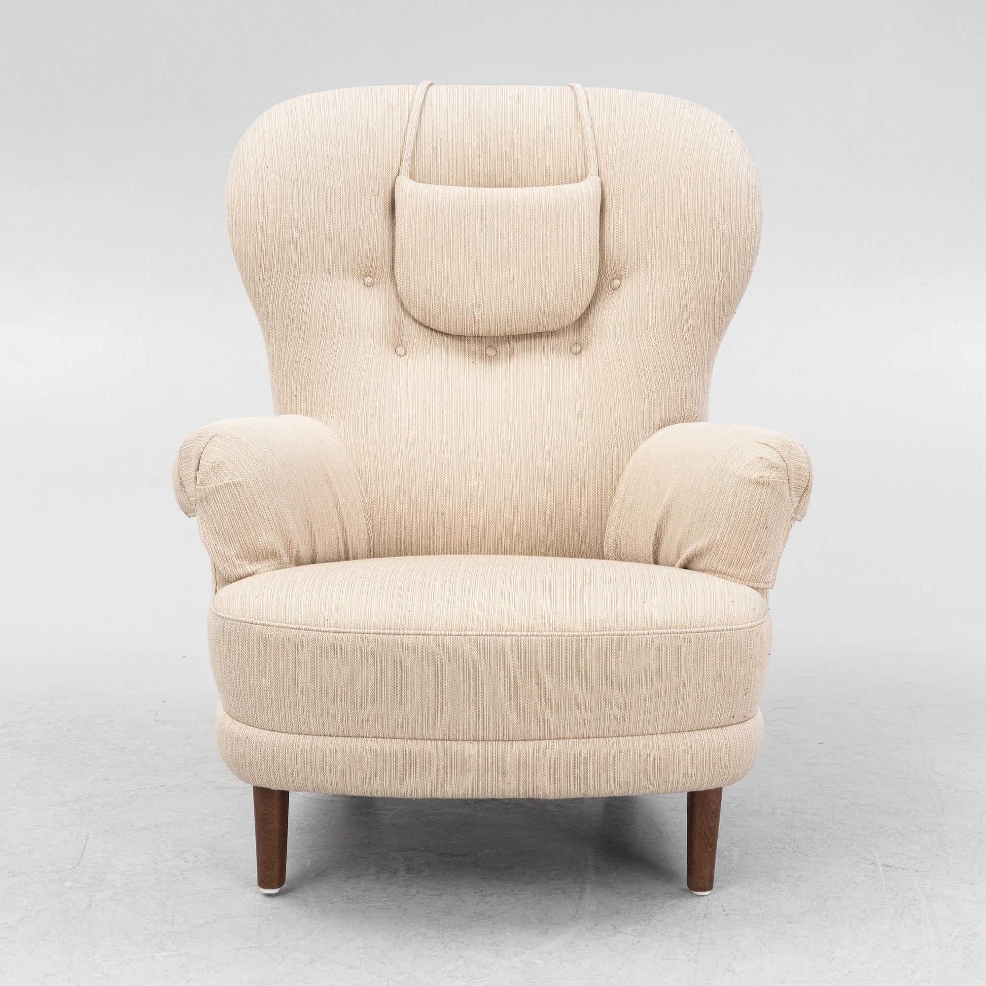 Carl Malmsten, fåtölj, "Rundrygg", AB O.H. Sjögren.