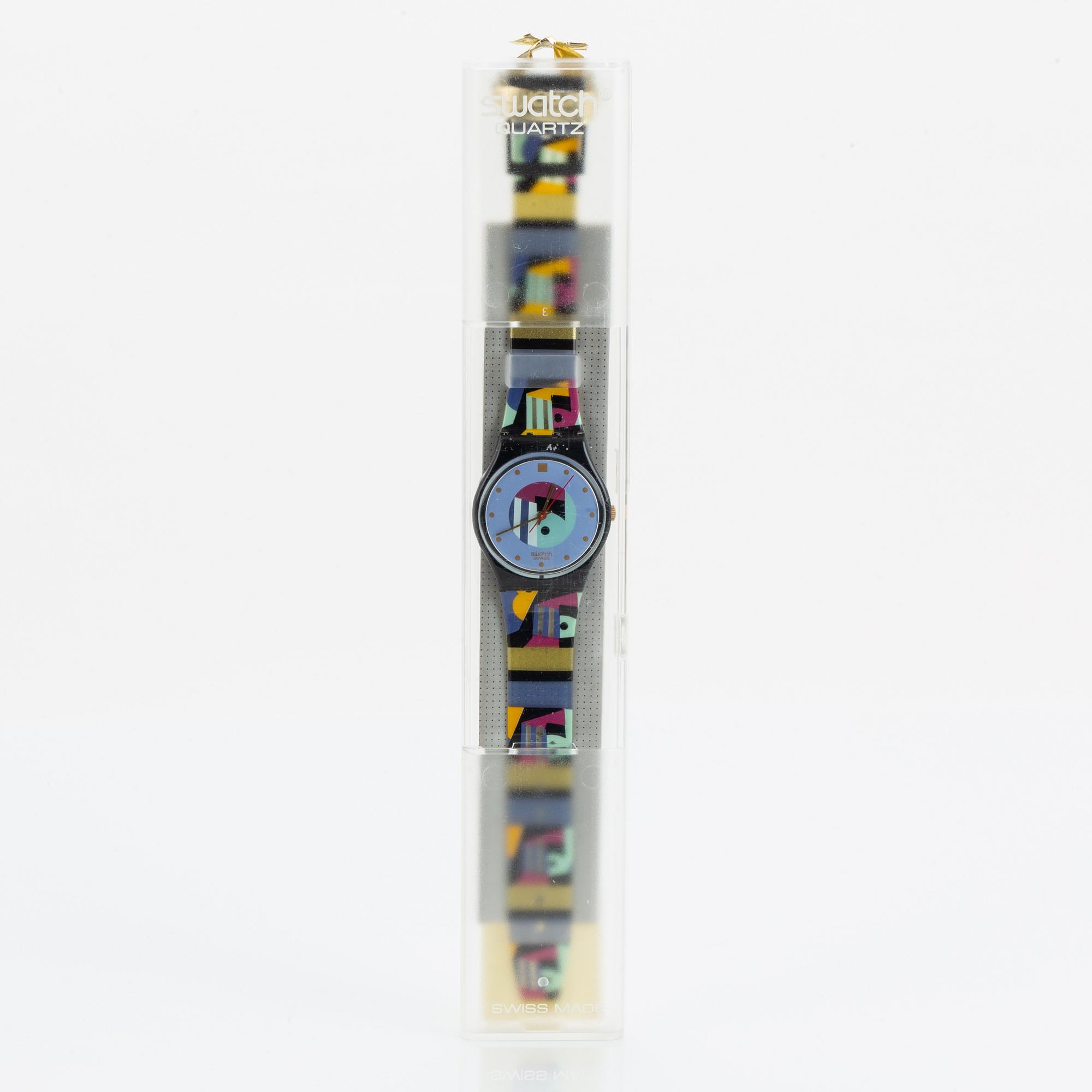 Swatch, Gold Inlay, wristwatch, 34 mm.