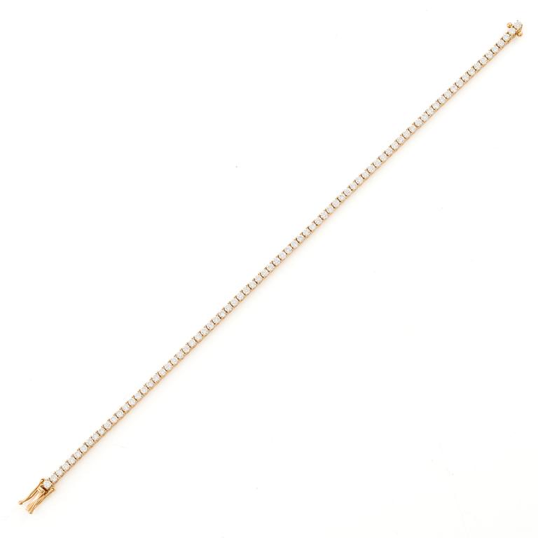 Tennisarmband 18K roséguld med briljantslipade diamanter.