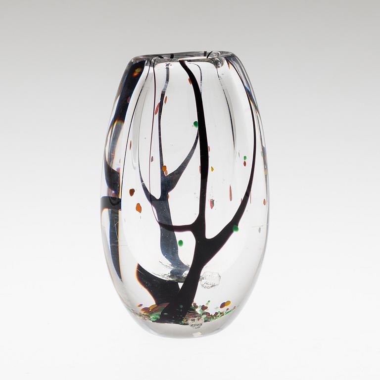 VICKE LINDSTRAND, vas, glas,  "Höst", Kosta, 1950-60-tal.